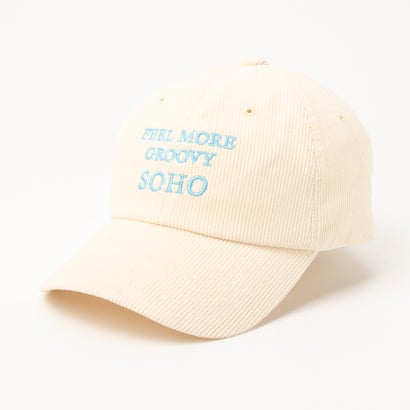 Corduroy Logo Cap/コーデュロイ ロゴ キャップ 【韓国デザイン】 NEO （アイボリー）｜詳細画像
