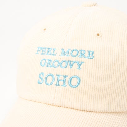Corduroy Logo Cap/コーデュロイ ロゴ キャップ 【韓国デザイン】 NEO （アイボリー）｜詳細画像