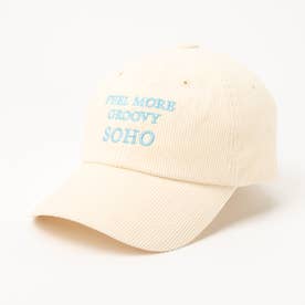 Corduroy Logo Cap/コーデュロイ ロゴ キャップ 【韓国デザイン】 NEO （アイボリー）