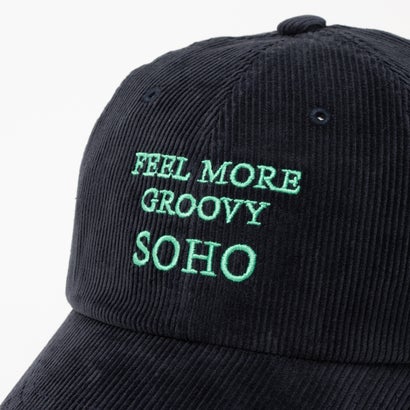 Corduroy Logo Cap/コーデュロイ ロゴ キャップ 【韓国デザイン】 NEO （ネイビー）｜詳細画像