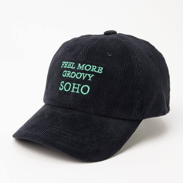 Corduroy Logo Cap/コーデュロイ ロゴ キャップ 【韓国デザイン】 NEO （ネイビー）