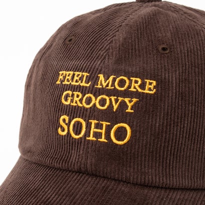 Corduroy Logo Cap/コーデュロイ ロゴ キャップ 【韓国デザイン】 NEO （ブラウン）｜詳細画像