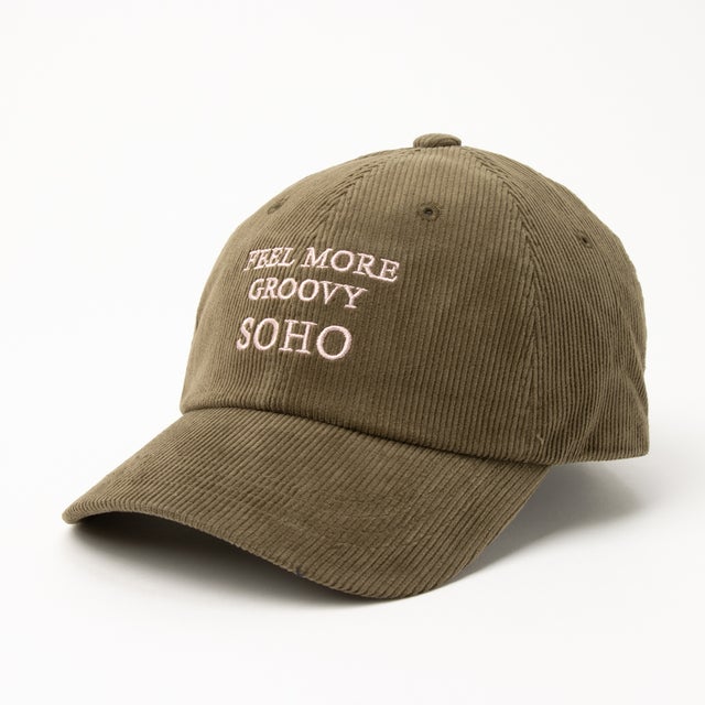 Corduroy Logo Cap/コーデュロイ ロゴ キャップ 【韓国デザイン】 NEO （カーキ）