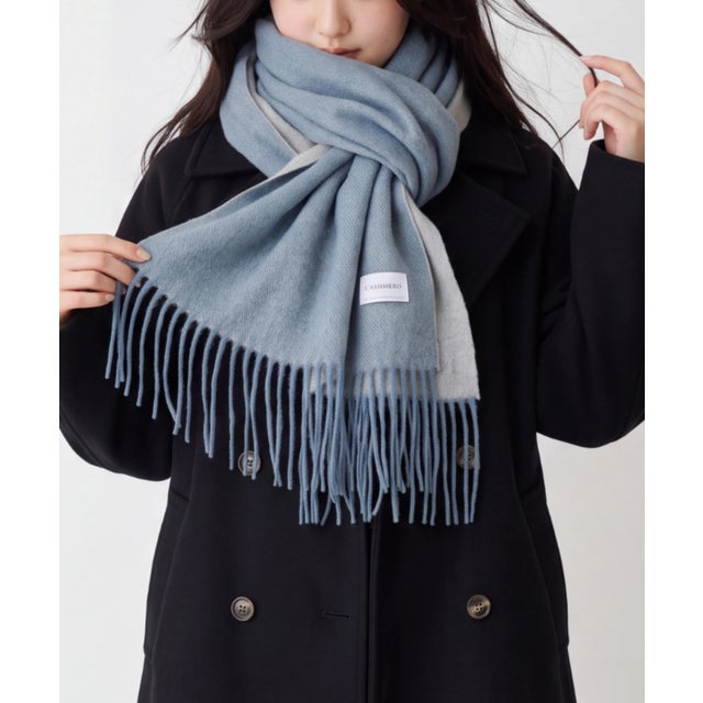 カシミヤストール 22021/22025/21027 CLIR （ブルー系その他2）
