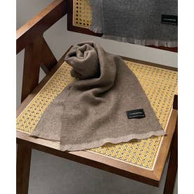 カシミヤリバー風縮絨マフラー CLIR （ブラウン）