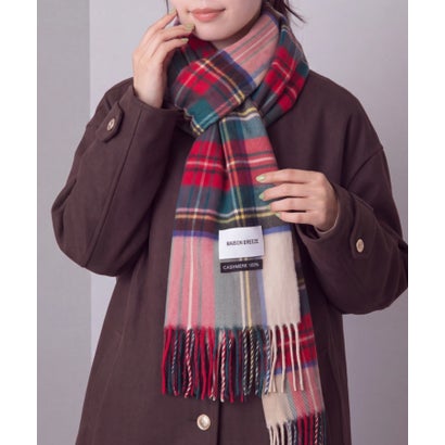 カシミア100% チェック マフラー 大判 ストール カシミヤ 60幅 タータンチェック フリンジ KZCH60 （その他3）｜詳細画像