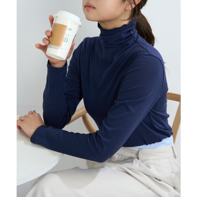 UVボトルネック長袖Tシャツ GLR （ネイビー）