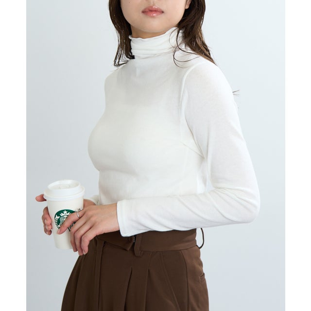 UVボトルネック長袖Tシャツ GLR （オフホワイト）