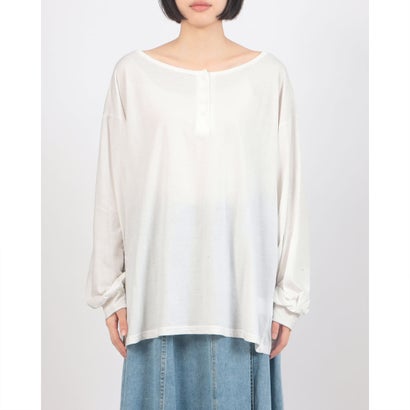 ヘンリーネック オーバーサイズロンT SPD （ホワイト）｜詳細画像