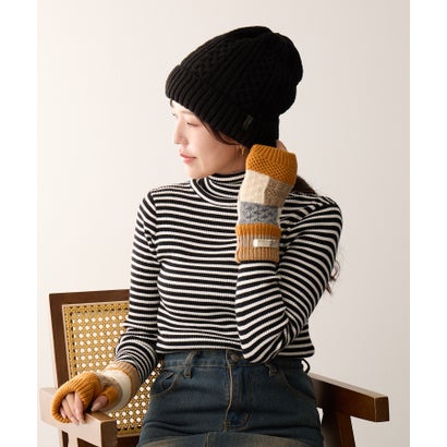 裏ボアアーガイル ワッチ ニット帽 FTL （ブラック）｜詳細画像