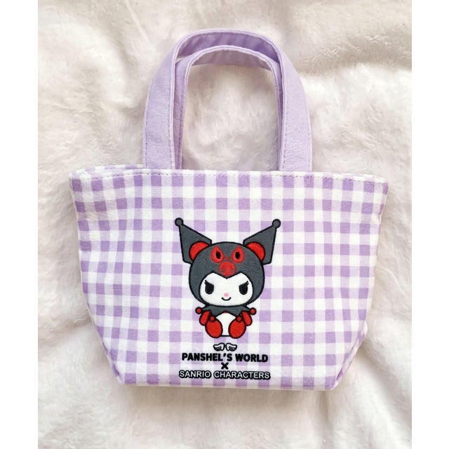 パンシェル×サンリオトートバッグ クロミ シナモロール ポムポムプリン マイメロディ SPD （パープル）