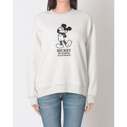 Mickey/ミッキー クルーネックスウェット MNY （グレー）｜詳細画像
