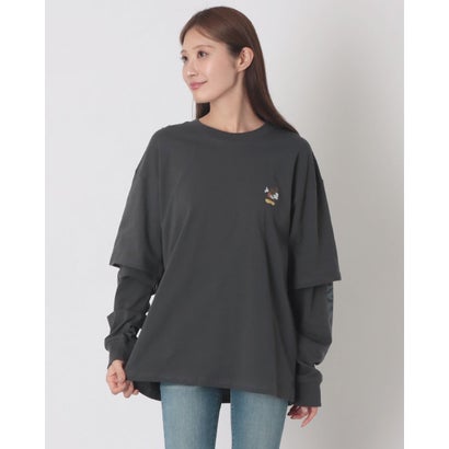Mickey/ミッキー レイヤードロンT MNY （チャコールグレー）｜詳細画像