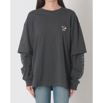 Mickey/ミッキー レイヤードロンT MNY （チャコールグレー）｜詳細画像