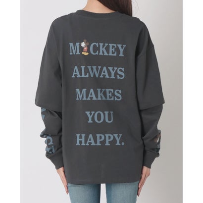 Mickey/ミッキー レイヤードロンT MNY （チャコールグレー）｜詳細画像