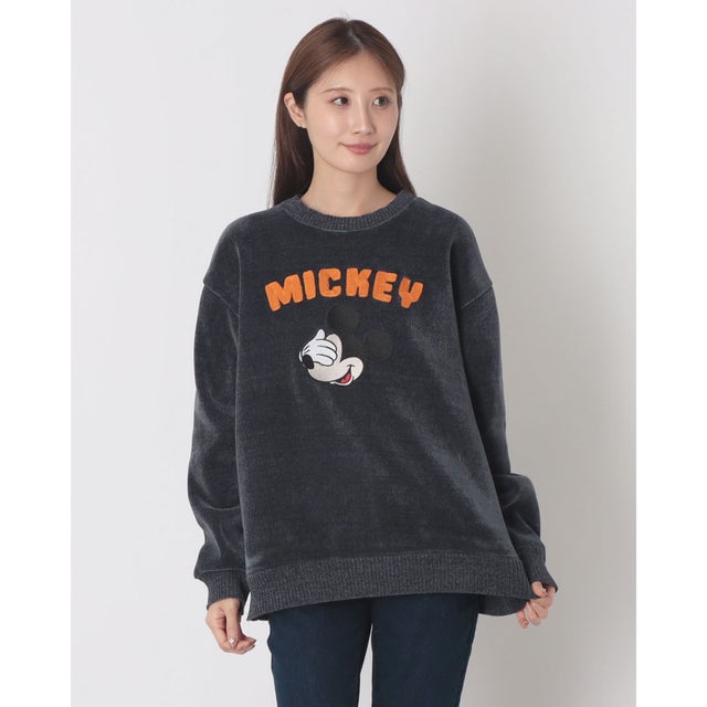 キャラクター 裏シャギー刺繍スウェット MNY （ネイビー）