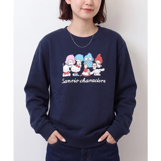 サンリオキャラクターズ裏起毛スウェット SPD （ネイビー）