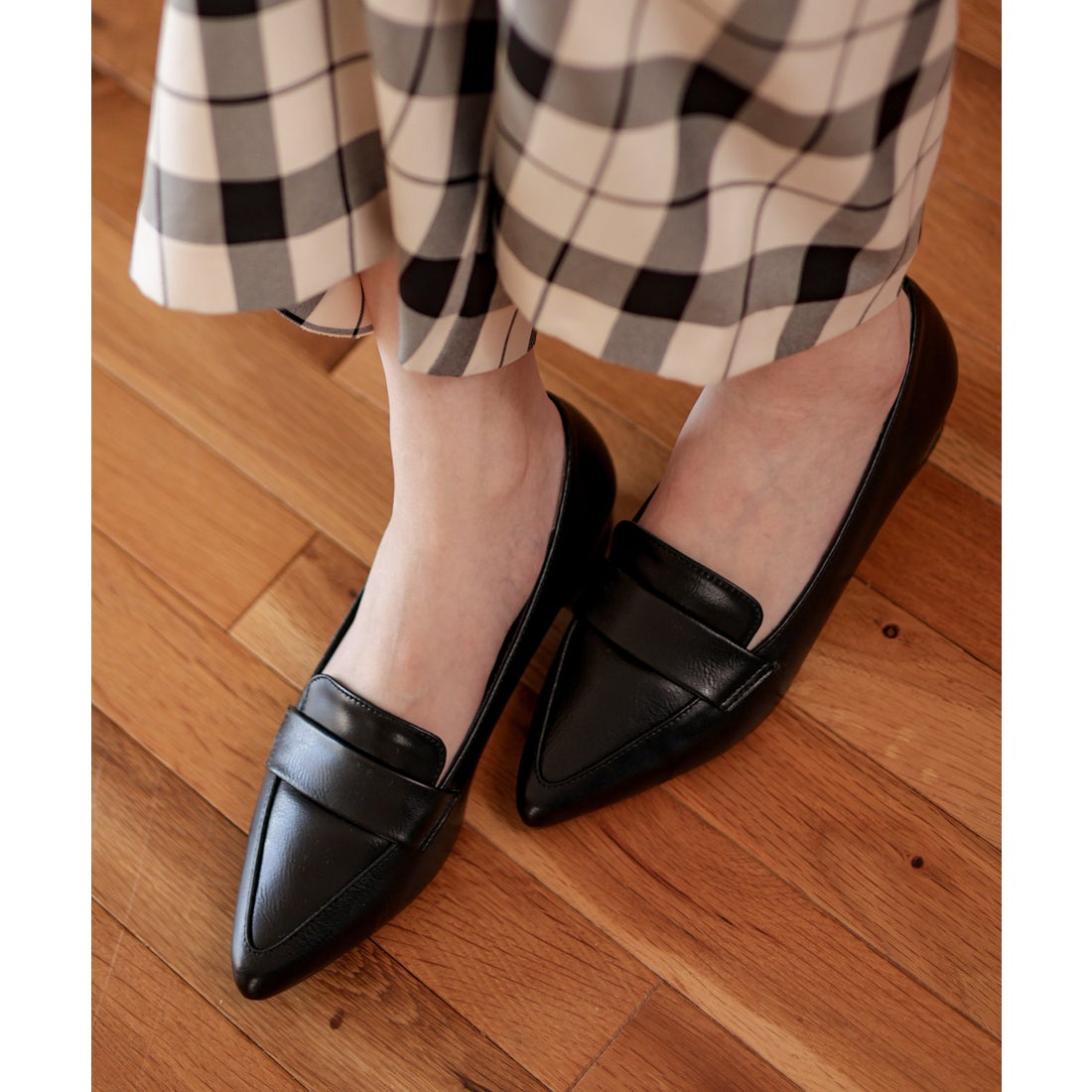 セスト SESTO ポインテッドトゥローヒールローファーパンプス （ブラック） -靴＆ファッション通販 ロコンド〜自宅で試着、気軽に返品