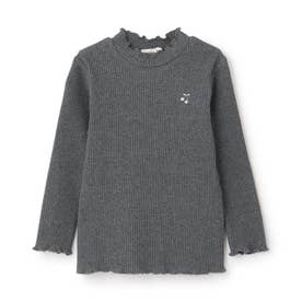 メロウフリル長袖Tシャツ （チャコール）