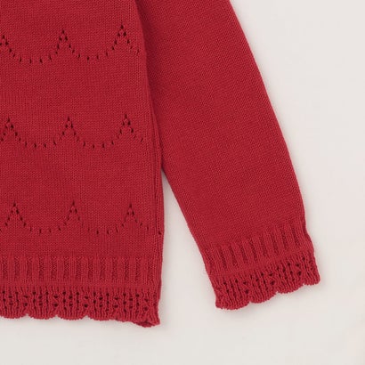 アイレットカーディガン （赤）｜詳細画像