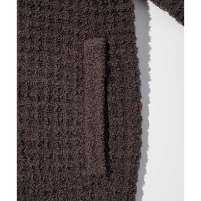 ウノ ピゥ ウノ ウグァーレ トレ リラックス 1PIU1UGUALE3 RELAX ブロックワッフルニット ショールカーディガン （charcoal）｜詳細画像