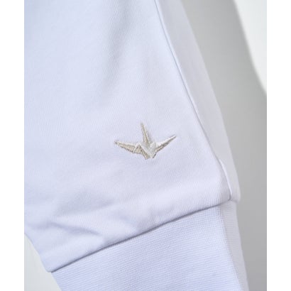 コード刺繍ロゴロングTシャツ （white）｜詳細画像
