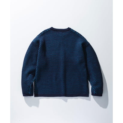 ジェイエイチ ジュンハシモト JH junhashimoto メッシュジャガードニット （navy）｜詳細画像