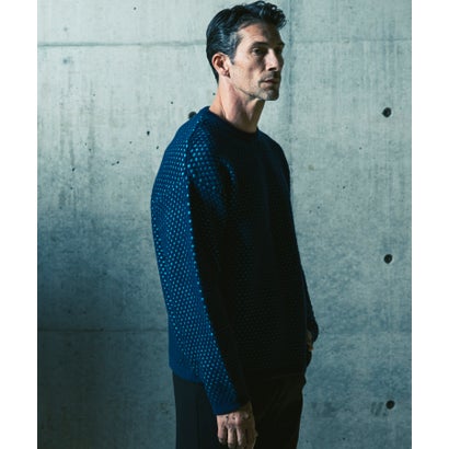 ジェイエイチ ジュンハシモト JH junhashimoto メッシュジャガードニット （navy）｜詳細画像