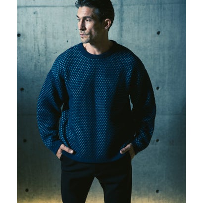 ジェイエイチ ジュンハシモト JH junhashimoto メッシュジャガードニット （navy）｜詳細画像