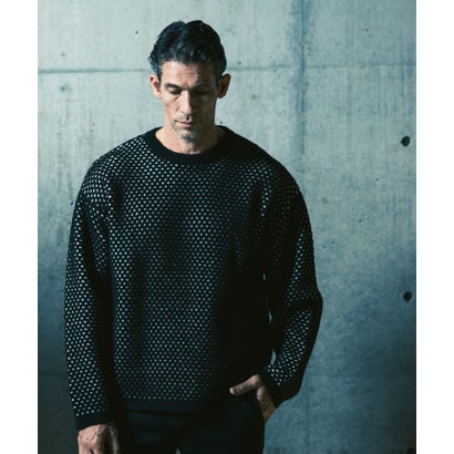 ジェイエイチ ジュンハシモト JH junhashimoto メッシュジャガードニット （black）｜詳細画像