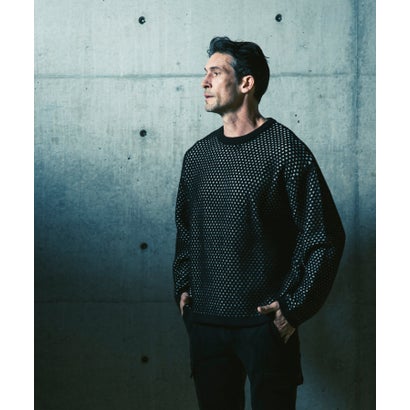 ジェイエイチ ジュンハシモト JH junhashimoto メッシュジャガードニット （black）｜詳細画像