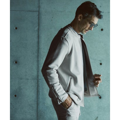 シンセティックスウェードポンチ ライダースジャケット （off white）｜詳細画像
