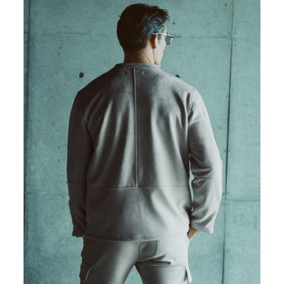 シンセティックスウェードポンチ ライダースジャケット （off white）｜詳細画像