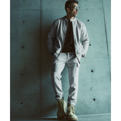 シンセティックスウェードポンチ ライダースジャケット （off white）｜詳細画像