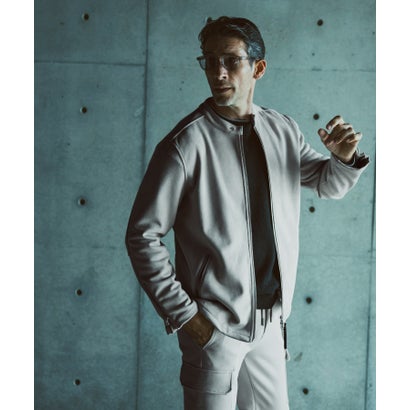 シンセティックスウェードポンチ ライダースジャケット （off white）｜詳細画像