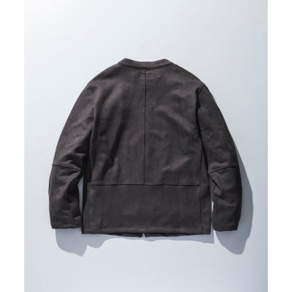 シンセティックスウェードポンチ ライダースジャケット （charcoal）｜詳細画像
