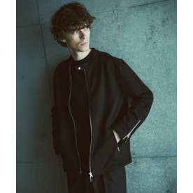 シンセティックスウェードポンチ ライダースジャケット （black）