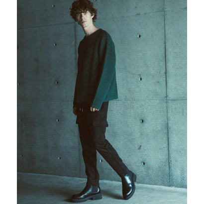 シンセティックスウェードポンチカーゴパンツ （black）｜詳細画像