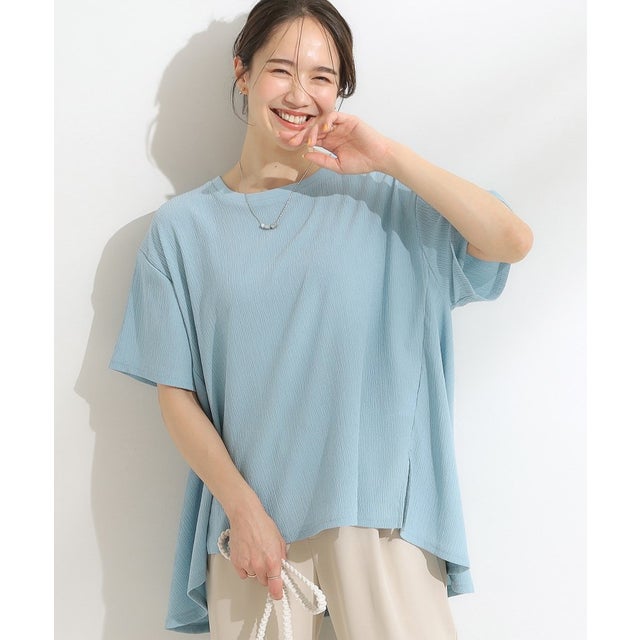 SHOO・LA・RUE 涼しくきれいにきまる Aライントップス （ブルー(091)）