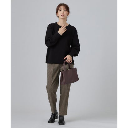配色が上品 スウェットライクニット （ベージュ(052)）｜詳細画像