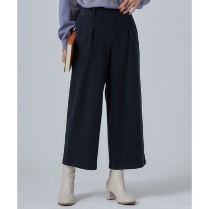 シューラルー SHOO･LA･RUE 【着丈が選べる／あったか】もちもち起毛ストレッチワイドパンツ （ネイビー(094)）｜詳細画像