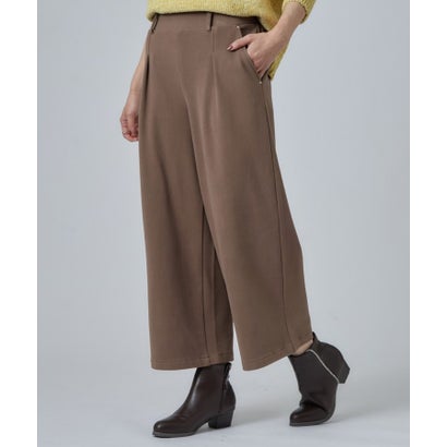 SHOO・LA・RUE 【きっと虜になる/ストレッチ/着丈選べる】あったかもちもち ワイドパンツ （オフホワイト(703)）｜詳細画像