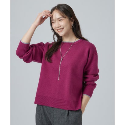 シューラルー SHOO･LA･RUE 毛玉レスレイヤードライクニット （ネイビー(094)）｜詳細画像