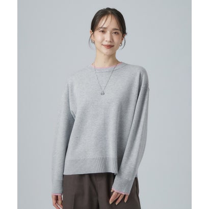 シューラルー SHOO･LA･RUE 毛玉レスレイヤードライクニット （ブルー(092)）｜詳細画像