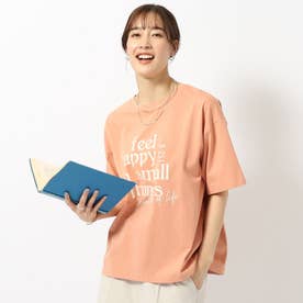 【洗える／プチプラ／綿100％】グラフィック半袖ゆるTシャツ （オレンジ(567)）