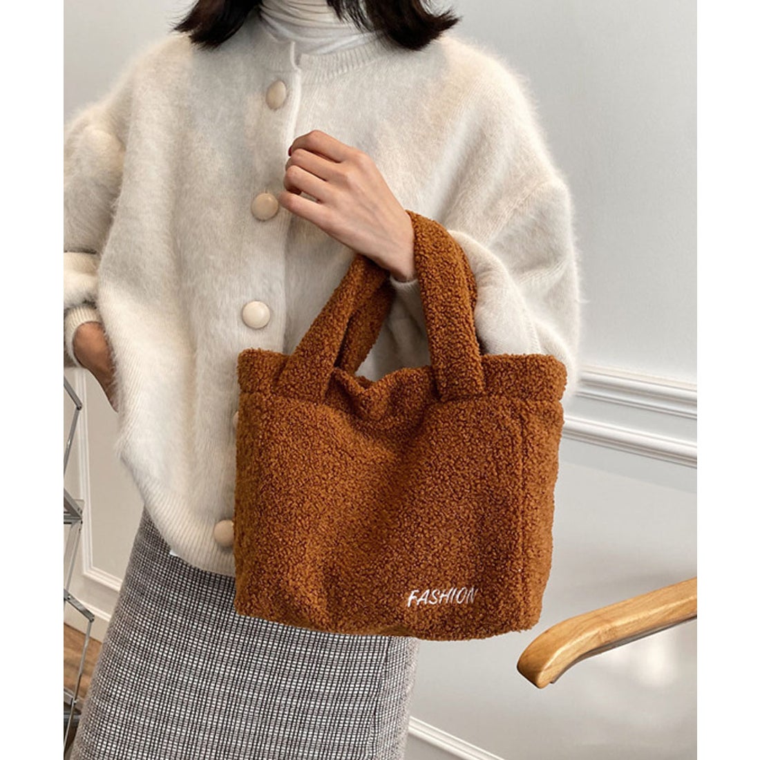 ショッピングゴー shoppinggo トートバッグ ショルダーバッグ ボア