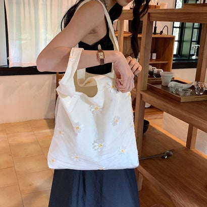 トートバッグ レディース ハンドバッグ カバン バッグ 大容量 花柄 布 カバントート 手提げ （ベージュ）｜詳細画像