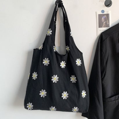 トートバッグ レディース ハンドバッグ カバン バッグ 大容量 花柄 布 カバントート 手提げ （ベージュ）｜詳細画像