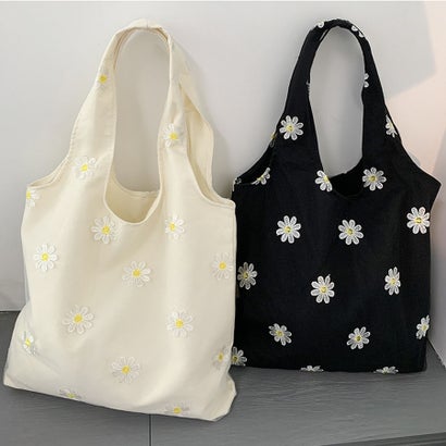 トートバッグ レディース ハンドバッグ カバン バッグ 大容量 花柄 布 カバントート 手提げ （ベージュ）｜詳細画像