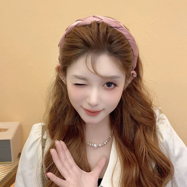 カチューシャ レディース キッズ まとめ髪 ヘアアクセサリー 痛くない ヘアバンド ヘッドアクセサリー シック 太め （ピンク）